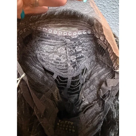 Color 1B curl lace front wig - Picture 4 of 5